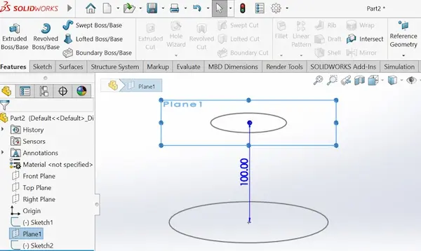 use the loft feature in SolidWorks.